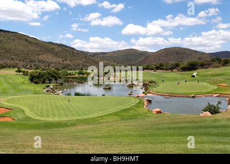 Parcours de Golf de Sun City, province du nord-ouest de Johannesburg, Afrique du Sud , Banque D'Images