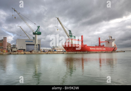 Orskov chantier de réparation à Frederikshavn, Danemark Banque D'Images