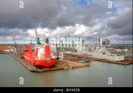 Orskov chantier de réparation à Frederikshavn, Danemark Banque D'Images