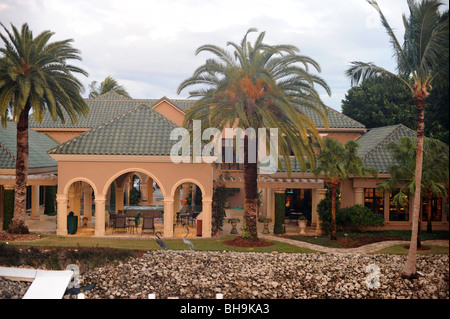 Résidences milliardaire sur Port Royal Naples Florida USA Banque D'Images