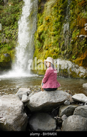 Dawson Falls, Taranaki, en Nouvelle-Zélande Banque D'Images