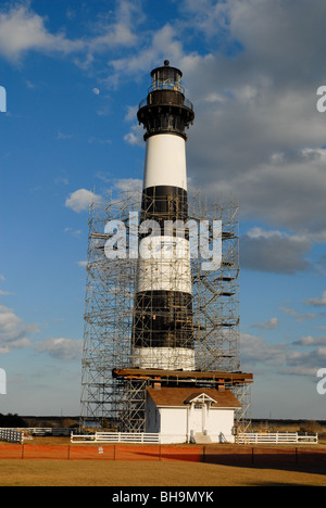 Restauration de l'Bodie Island Lighthouse. Banque D'Images