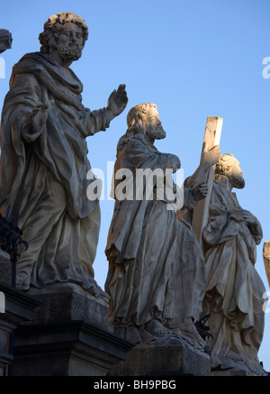 Pologne Cracovie le Baroque Saint Pierre et Saint Paul Apôtres de l'Église statues Banque D'Images