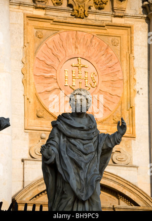 Pologne Cracovie le Baroque Saint Pierre et Saint Paul Apôtres de l'Église statues Banque D'Images