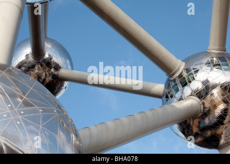 L'Atomium, Bruxelles, Belgique. Construit en 1958 et conçu par André Waterkeyn. Banque D'Images