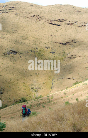 Le Chimanimani National Park est un des parcs de l'Afrique du Sud moins gâtés endroits sauvages pour les randonneurs Banque D'Images