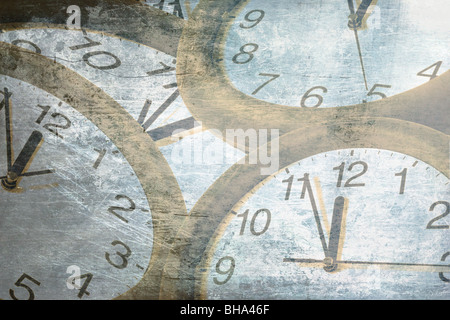 Temps abstrait concept . vieille horloge Banque D'Images