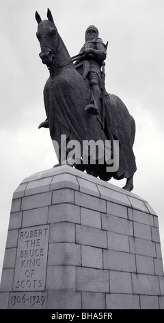 Statue de Robert Bruce, Bannockburn, Ecosse Banque D'Images