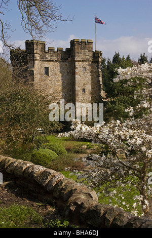 Le North East Gateway (1480), Whalley Abbey, vallée de Ribble, Lancashire. Banque D'Images