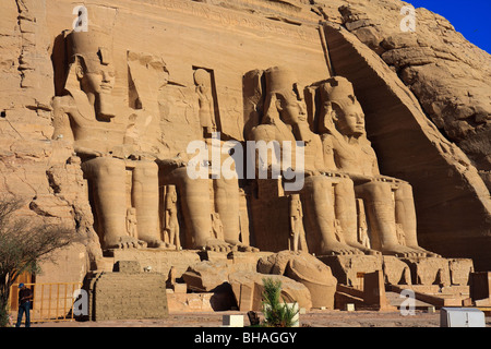 Temple Abou Simbel Egypte Afrique Temple Statue alimentaire Banque D'Images