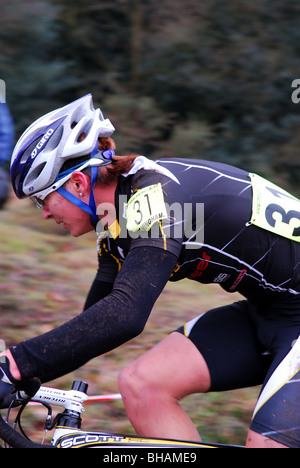 Course du Championnat de France de cyclo-cross 2010. Banque D'Images