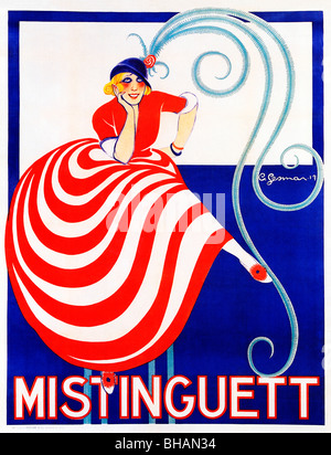 Mistinguett, 1917 début de l'affiche Art Déco par Charles Gesmar pour le vieillissement alors sensation cabaret Français Banque D'Images