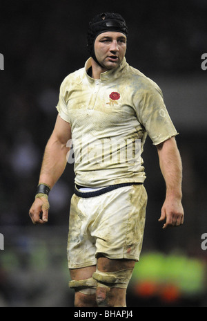 STEVE BORTHWICK ANGLETERRE & Twickenham Rugby LONDON ANGLETERRE 06 Février 2010 Banque D'Images