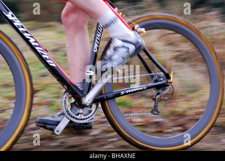 Course du Championnat de France de cyclo-cross 2010. Banque D'Images