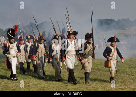 De reconstitution du siège de Neisse durant la guerre napoléonienne avec la Prusse en 1807, à Nysa Opolskie, Pologne Banque D'Images