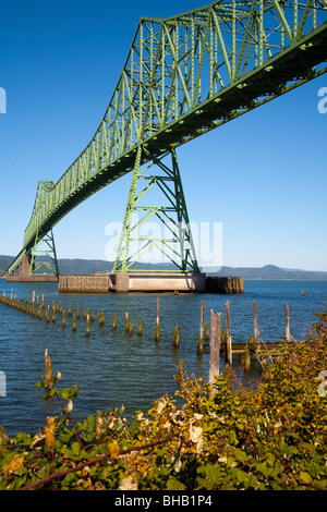 Astoria-Megler Pont et Columbia River, du Astoria, Oregon, USA Banque D'Images