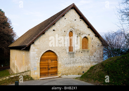 Boat House à l'Abbaye de Hautecombe à Brison-saint-près de Aix-les-Bains en Savoie, France. Banque D'Images