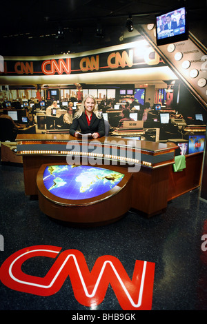 À l'intérieur de Studio Tour CNN, siège de CNN, à Atlanta, Georgia, USA Banque D'Images