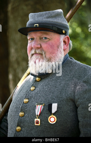 Soldat confédéré, guerre civile américaine Reenactor, Savannah, Georgia, USA Banque D'Images