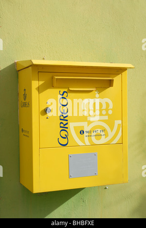 Lettre fort espagnol, 'Correos" Banque D'Images