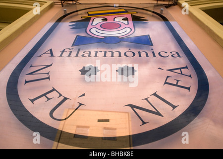Un signe pour le Afilarmonica Ni fu Ni Fa, l'un des plus importants groupe carnival à Santa Cruz de Tenerife. Banque D'Images