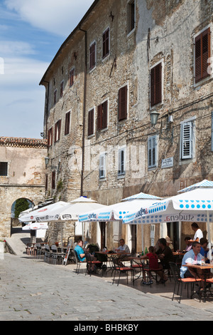 La culture café à Motovun Istrie Croatie Banque D'Images