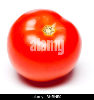 Tomato on white background, studio Banque D'Images