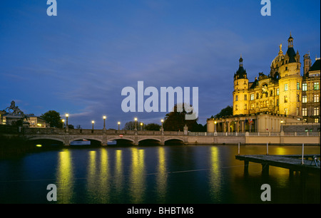 Le château de Schwerin, Schleswig-Holstein, Allemagne Banque D'Images