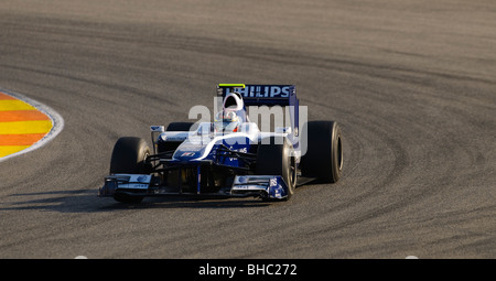 Nico HUELKENBERG (GER) conduisant la Williams FW31 de voiture de course de Formule Un en février 2010 Banque D'Images