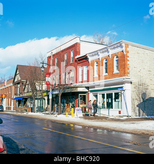 Rue principale en hiver, Ridgeway Ontario Canada Kathy DEWITT Banque D'Images