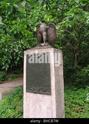 Bataille de Long Island Dongan Brooklyn Monument en chêne Banque D'Images