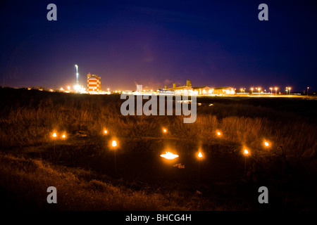 Les prêtres païens de l'Association détiennent un Protestantisme culte de dieux païens (Blót). Hafnarfjordur, une plus grande région de Reykjavik, Islande Banque D'Images