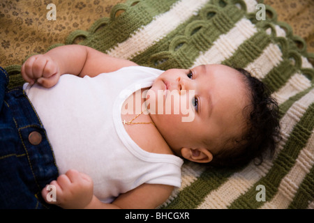 Trois mois. o baby boy. Banque D'Images