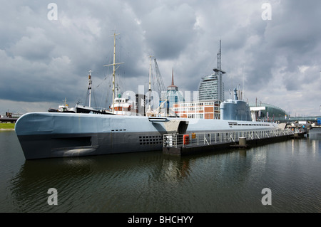 U Voile sous-marins dans le Musée Naval de Bremerhaven Banque D'Images