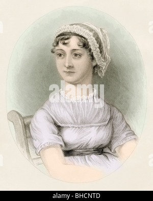 Jane Austen 1775 à 1817. La romancière anglaise. Banque D'Images