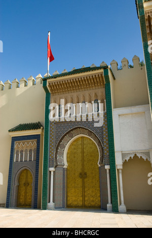 Dar El Makhzen, le Palais Royal, Fes, Maroc. Banque D'Images