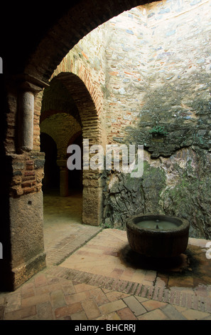 De la Mezquita, Almonaster la Real Parque Natural de la Sierra de Aracena y Picos de Aroche, Huelva, Espagne Banque D'Images