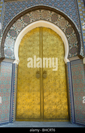 Dar El Makhzen, le Palais Royal, Fes, Maroc. Banque D'Images