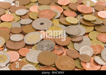 Assortiment de pièces de monnaie. De l'argent. Banque D'Images