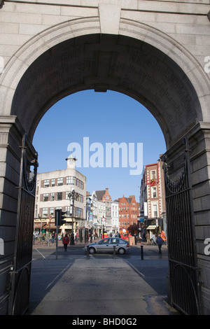 Le Fusilier's Arch, traîtres Gate. St Stephen's Green. Dublin. L'Irlande. Banque D'Images