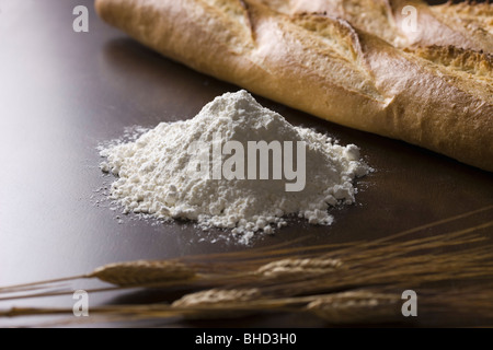 Farine de blé et du pain Banque D'Images