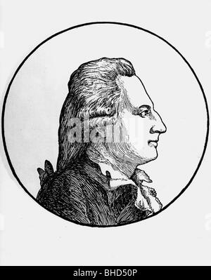 Casanova, Giacomo, 2.4.1725 - 4.6.1798, aventurier italien et auteur/écrivain, portrait, gravure sur bois, XIXe siècle, , Banque D'Images
