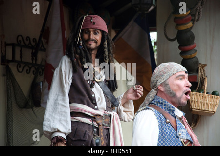 Walt Disney World Orlando Floride FL Johnny depp look-a-like pirates des caraïbes Le Royaume Magique Banque D'Images