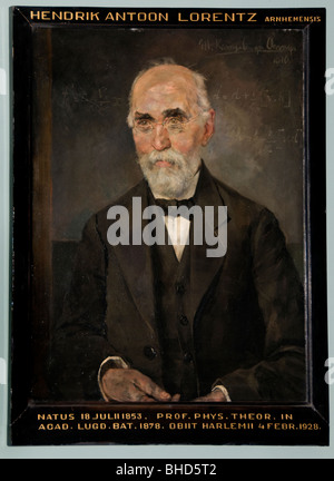 Le professeur Hendrick Antoon Lorentz vieille université Pieterswijk Rapenburg Leiden Pays-Bas par Kamerlingh Onnes méfaits Banque D'Images