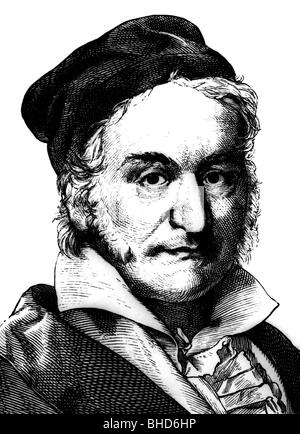 Gauss, Karl Friedrich, 30.4.1777 - 23.2.1855, mathématicien allemand, portrait, Banque D'Images