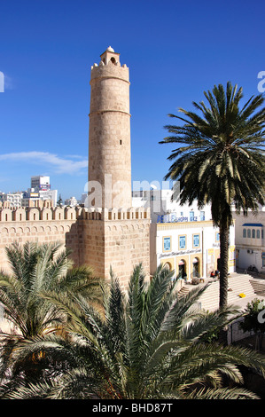 Le Ribat, Sousse, Rue el Aghlaba, gouvernorat de Sousse, Tunisie Banque D'Images