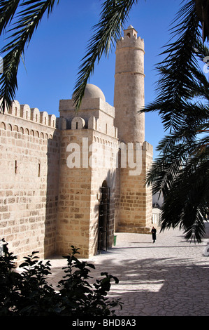 Le Ribat, Sousse, Rue el Aghlaba, gouvernorat de Sousse, Tunisie Banque D'Images