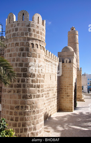 Le Ribat, Sousse, Rue el Aghlaba, gouvernorat de Sousse, Tunisie Banque D'Images