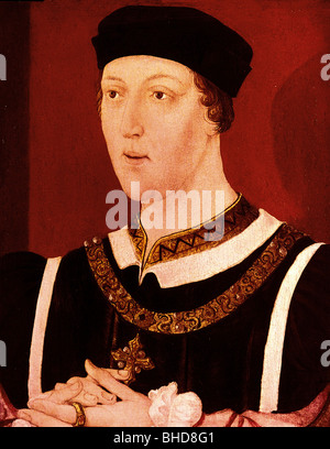 Henry VI, 6.12.1421 - 21.5.1461, roi d'Angleterre 1422 - 1461 et 1470 - 1471, portrait, peinture anonyme, Banque D'Images