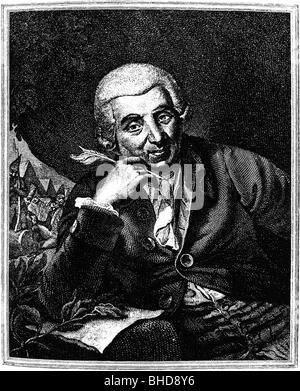 Gleim, Johann Wilhelm Ludwig, 2.4.1719 - 18.2.1803, poète allemand, demi-longueur, dans un camp militaire avec des grenadiers, gravure sur cuivre par F.M. Schreyer, après peinture par Ramberg, d'auteur de l'artiste n'a pas à être effacée Banque D'Images